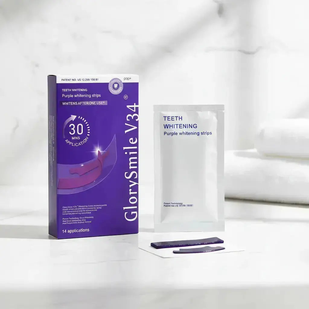 GlorySmaile ホームホワイトニング At Home Teeth Whitening Strips - NEW V34 FORMULA - GlorySmilee