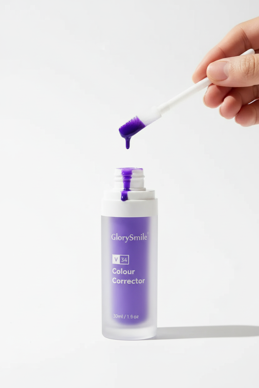 Close-up of V34 purple serum