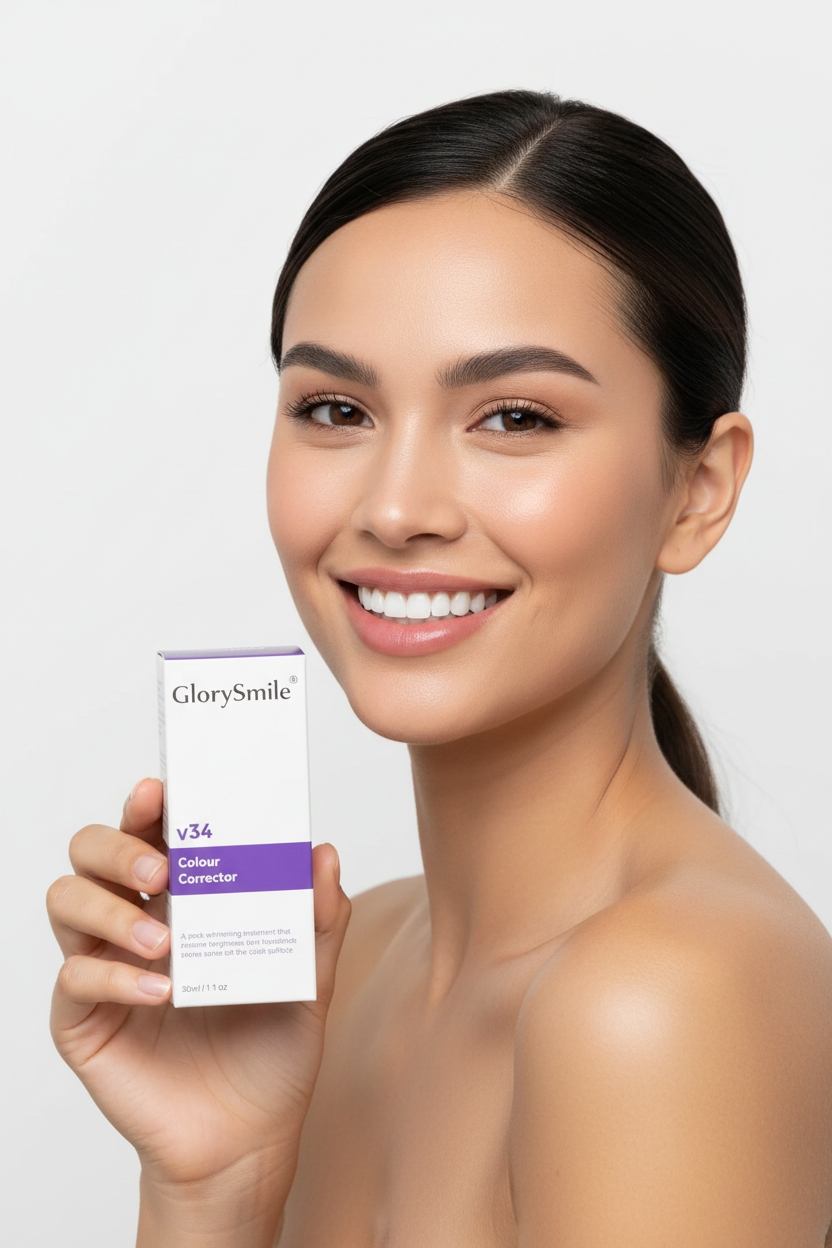 Happy person holding V34